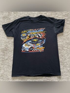 Van Halen Shirt Mens Large Black Racing 84 Car Graphic Band Music Tour T-Shirt